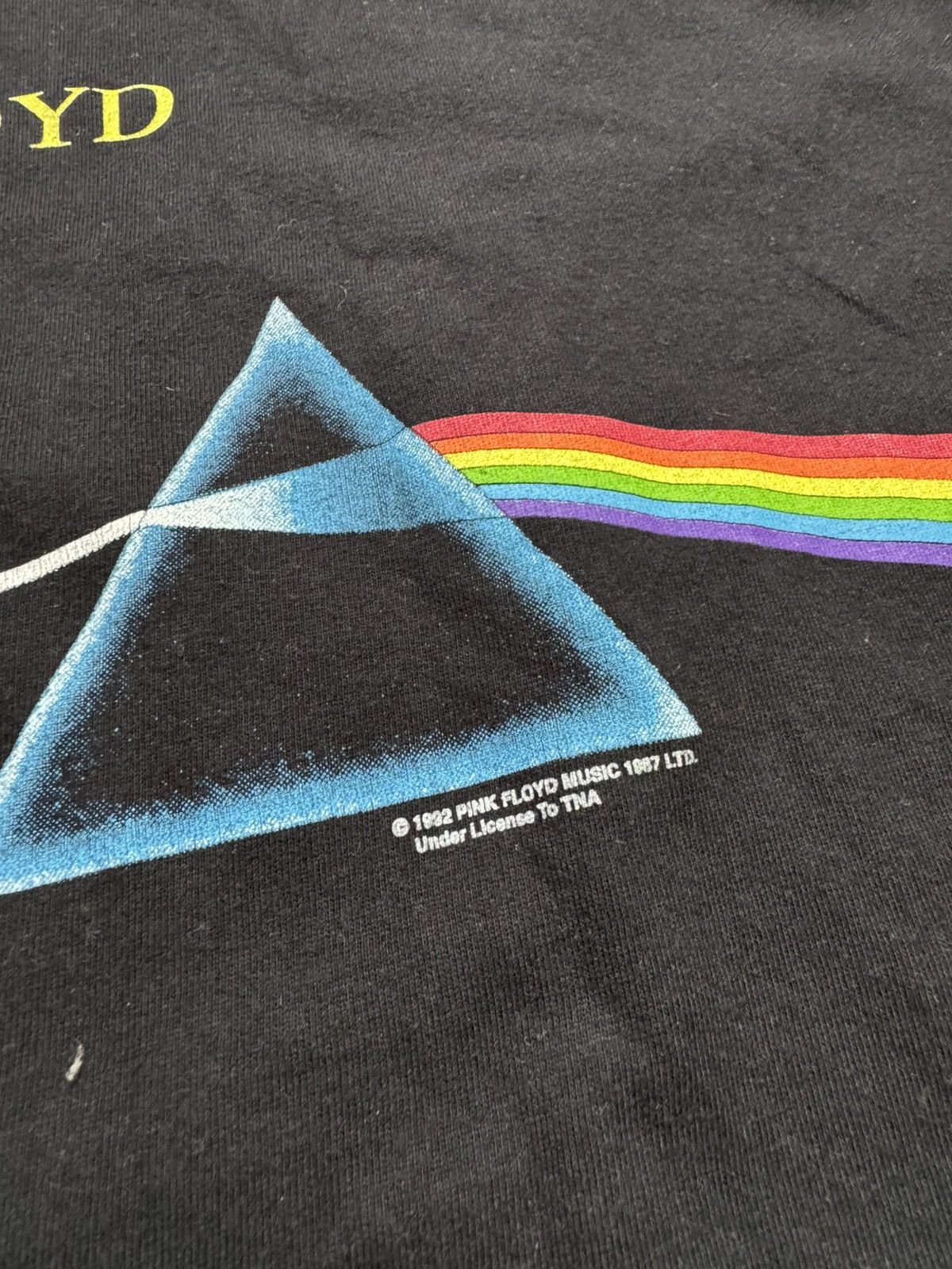 Band Tees × Pink Floyd × Vintage Vintage 1992 PINK FLOYD DARK SIDE OF THE MOON BLACK TEE Size US L / EU 52-54 / 3 - 3 Thumbnail