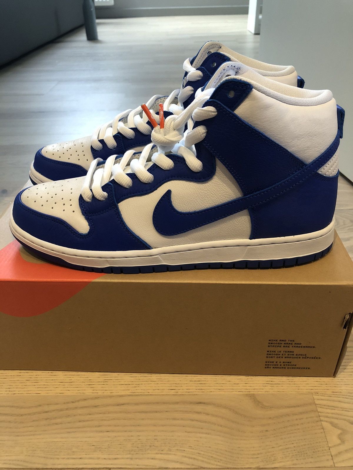 image of Nike Sb Dunk High Royal Blue Shoes, Men's (Size 11.5)