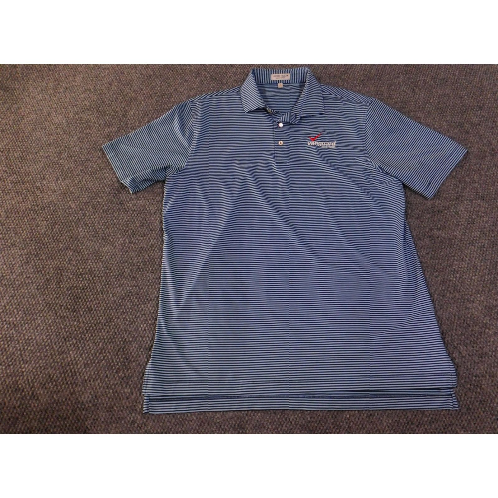 Peter Millar Peter Millar Shirt Mens L Blue Stripe Summer Comfort Vanguard Golf Polo Size US L / EU 52-54 / 3 - 3 Thumbnail