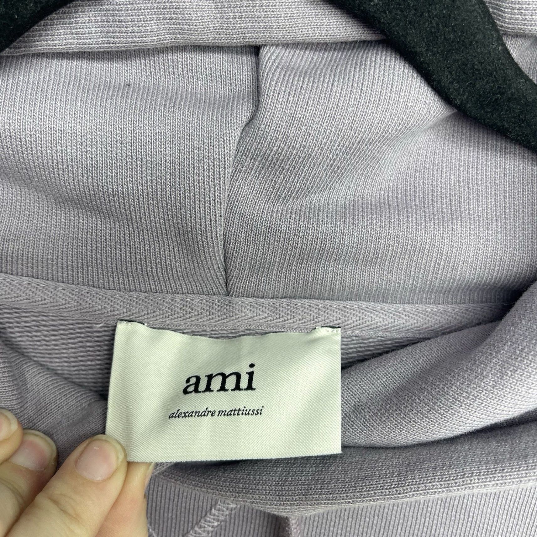 Vintage AMI Hoodie Mens Large Lavender Loose Thick Designer Paris Alexandre Mattiussi Size US L / EU 52-54 / 3 - 6 Thumbnail