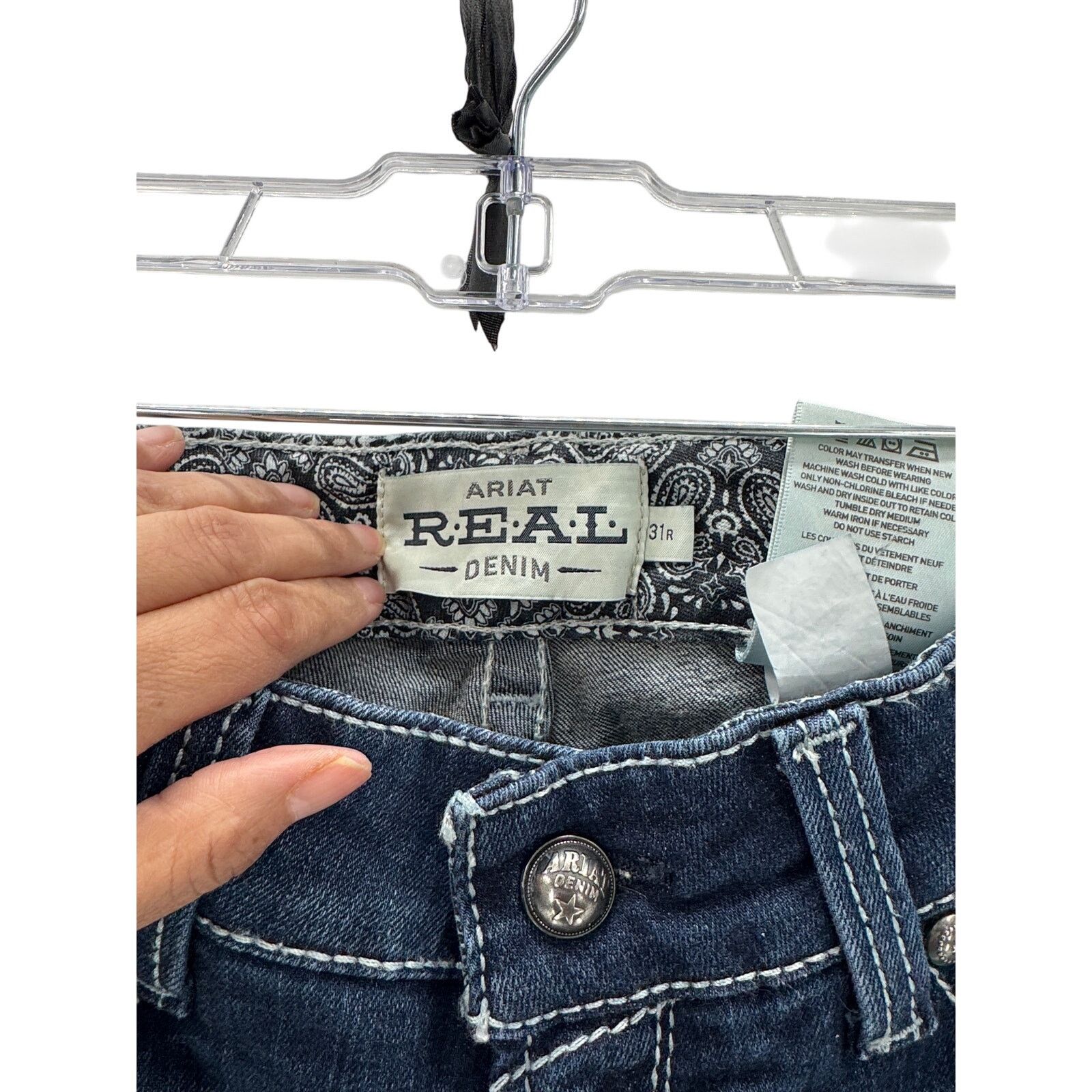 Ariat Ariat Real straight icon dark wash size 31 western casual Size 31" - 4 Thumbnail