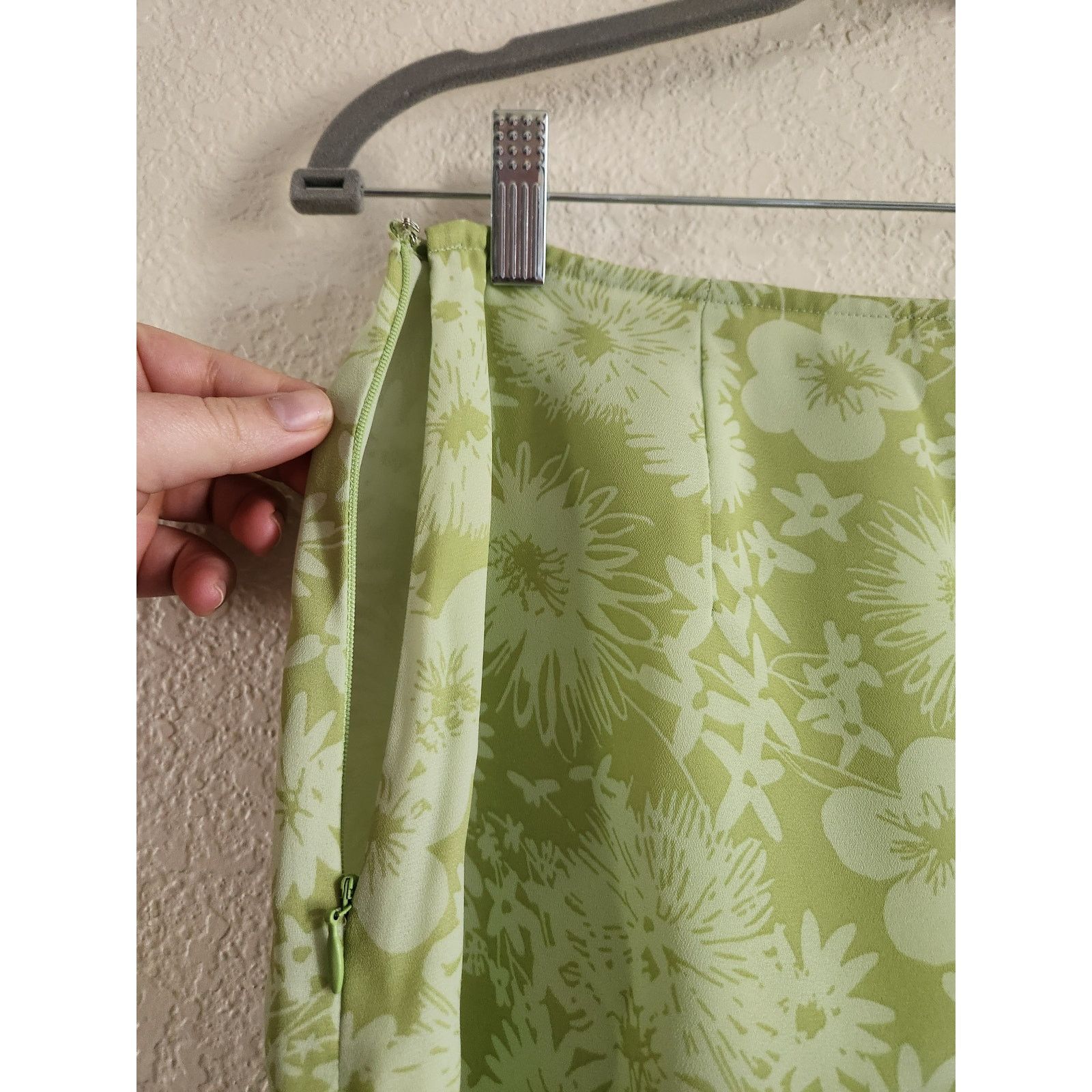 Blk Dnm Y2k Lime Green Apostrophe Mid Length Skirt Women's Sz 10 Size 32" / US 10 / IT 46 - 5 Thumbnail