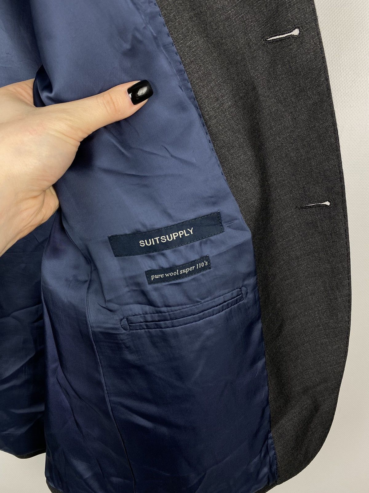 Suitsupply Suitsupply Pure New Wool men’s blazer jacket Size 42R - 17 Thumbnail