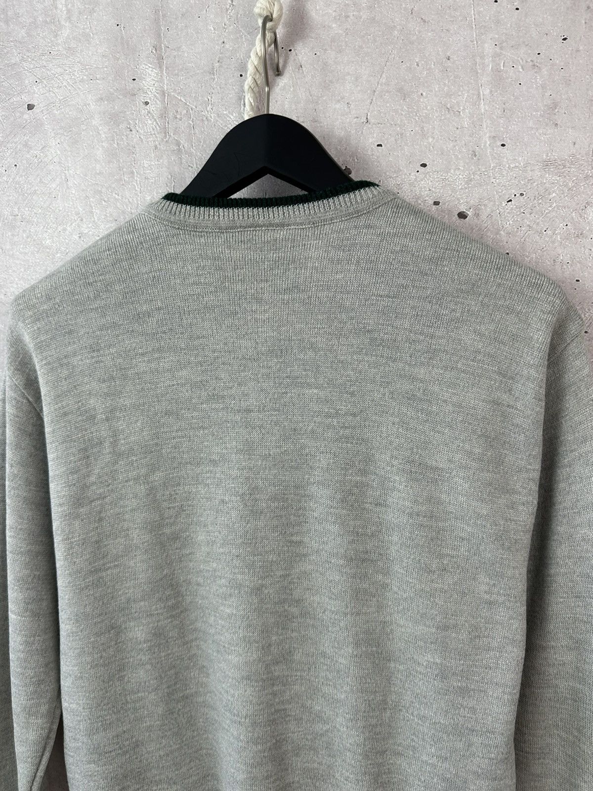 Lacoste Lacoste 90s Vintage Wool Knit Grey Crew Neck Sweater Size US M / EU 48-50 / 2 - 9 Thumbnail
