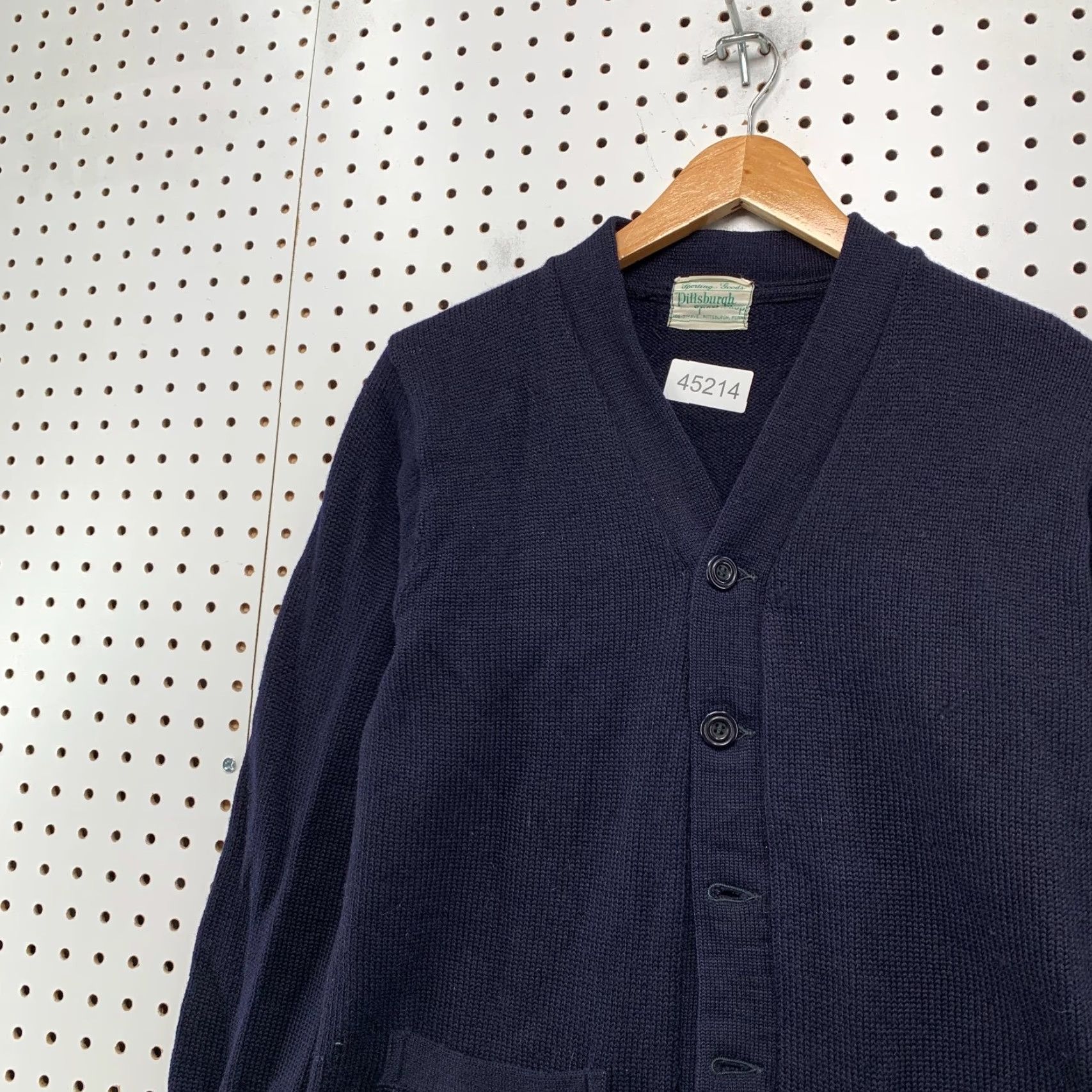 Vintage VINTAGE Pittsburgh Sport Shop Wool Cardigan Mens Small Navy Blue Letter Man USA Shirt Mens Small Blue Cardigan 50s 60s 70s Size US S / EU 44-46 / 1 - 7 Thumbnail