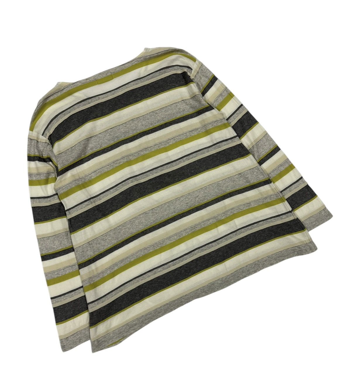 Issey Miyake Plantation Layered Striped Attach Diffrent Fabric Longsleeve Size US M / EU 48-50 / 2 - 9 Thumbnail