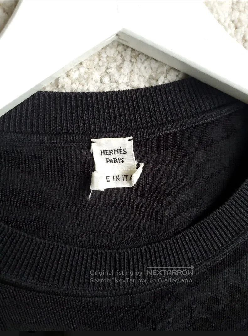 Hermes Hermes Dark pattern black knitted sweater Size S / US 4 / IT 40 - 3 Thumbnail