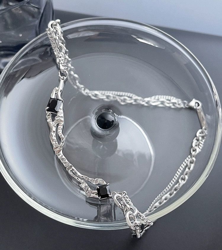 Japanese Brand × Jewelry Retro punk gothic rhinestone layered chain necklace choker Size ONE SIZE - 5 Thumbnail