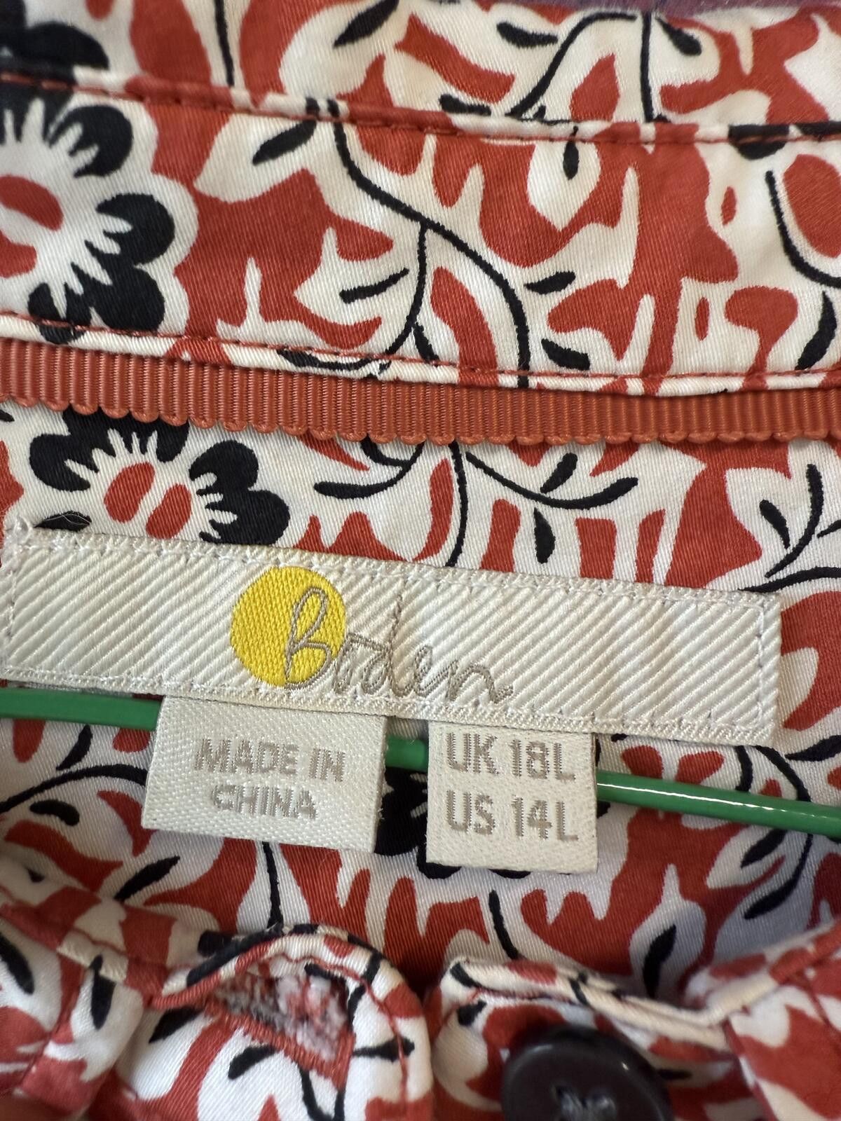 Other Boden Red Floral Long Sleeve Shirt Dress Mini / Midi Size XL / US 12-14 / IT 48-50 - 2 Thumbnail