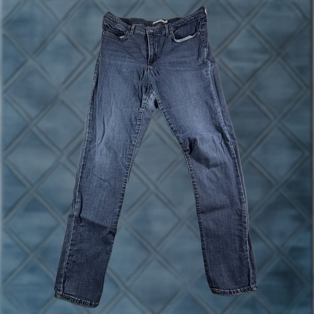 Levi's Levi's 311 Shaping Skinny Jeans Women's 34x32 Dark Wash Distressed Denim Blue Size 24" / US 00 / IT 34 - 1 Thumbnail