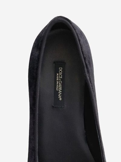 Dolce & Gabbana o1y0925 Velvet Loafers in Black Size US 5 / IT 35 - 5 Thumbnail