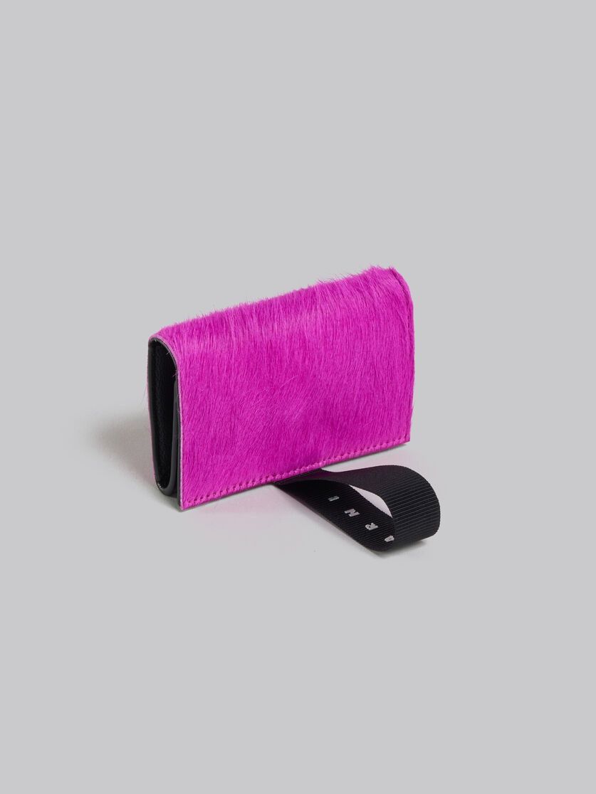 Marni o1f1d3z0525 Size: OS / Long Hair Calfskin Trifold Wallet Size ONE SIZE - 5 Thumbnail