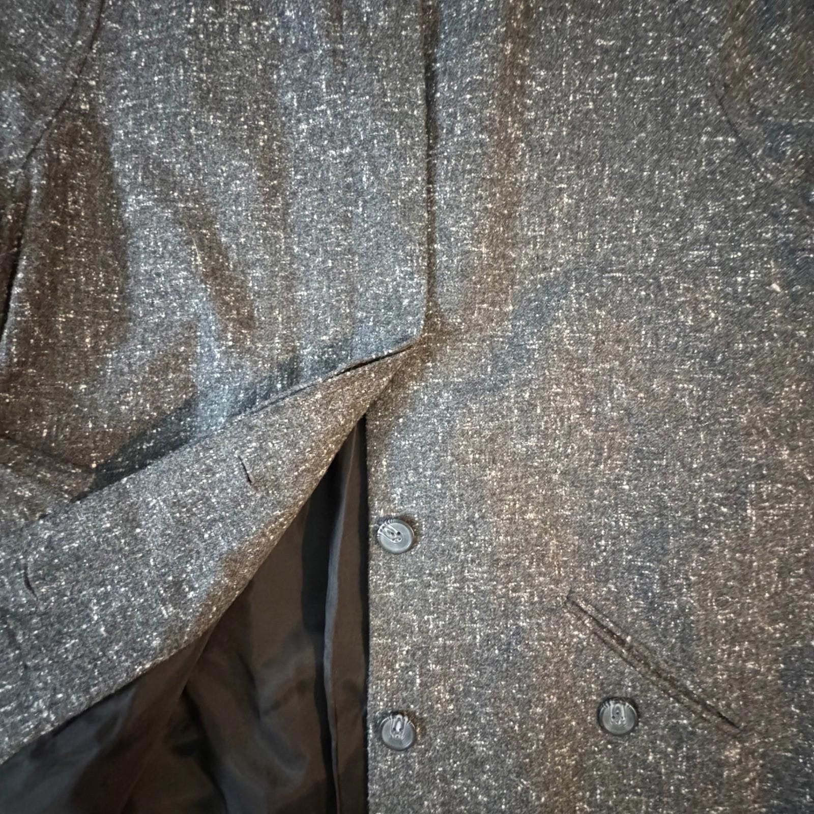Ann Taylor Vintage Ann Taylor Tweed Coat Gray Button Front Size Large Size L / US 10 / IT 46 - 9 Thumbnail