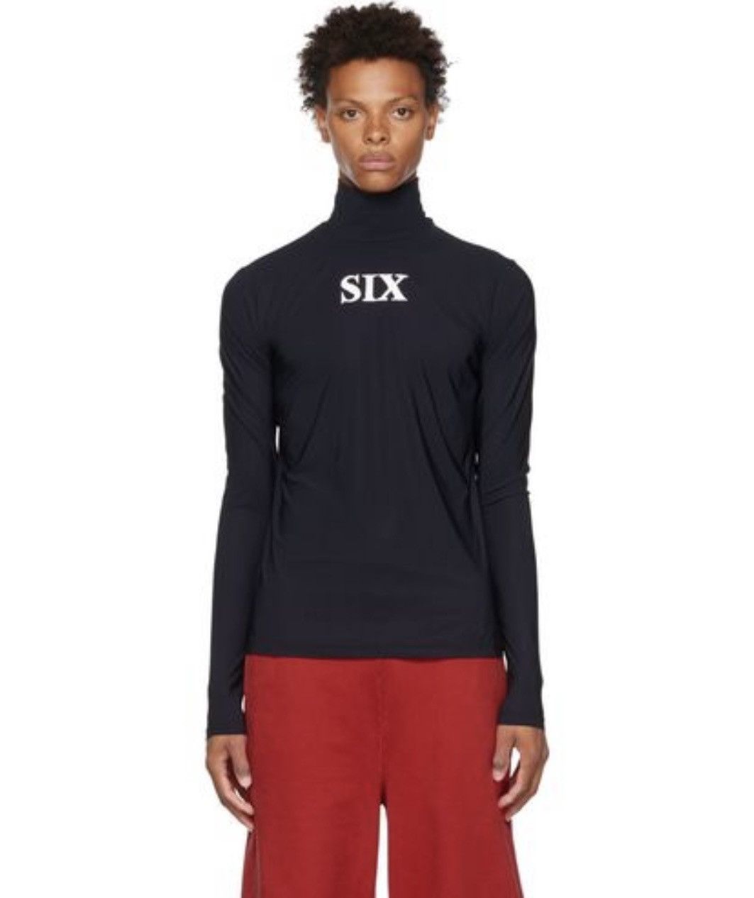 image of Avant Garde x Maison Margiela ds! Ss22 Maison Margiela Mm6 Black "six" Mesh Turtleneck, Women's (Si