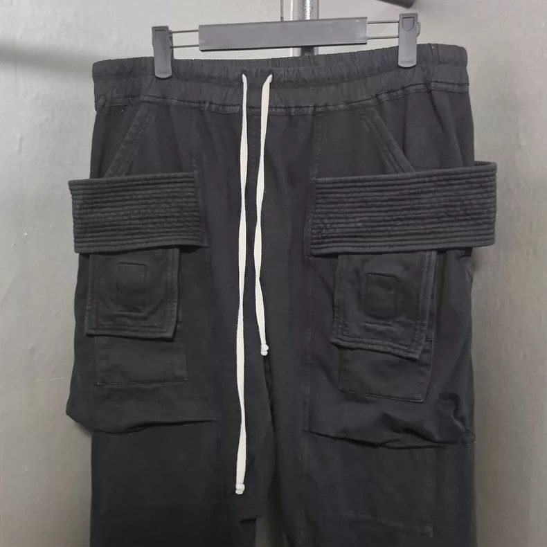 Rick Owens Rick Owens size l 23 FW Men's Black Double Loop Overalls pa Size US 28 / EU 44 - 2 Thumbnail