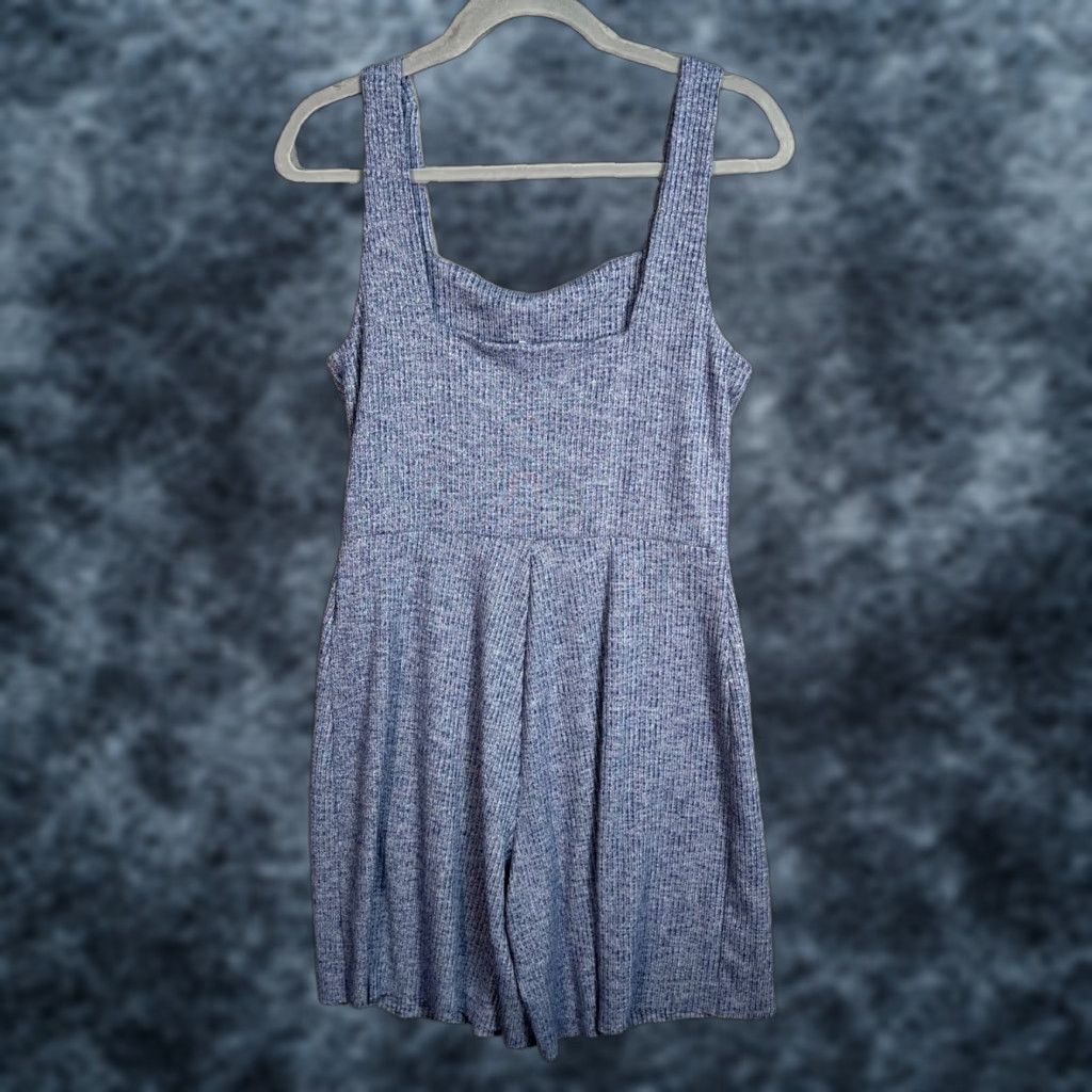 Gap Gap Jumpsuit Womens Size Medium Blue Textured Knit Sleeveless Size 32" / US 10 / IT 46 - 1 Thumbnail