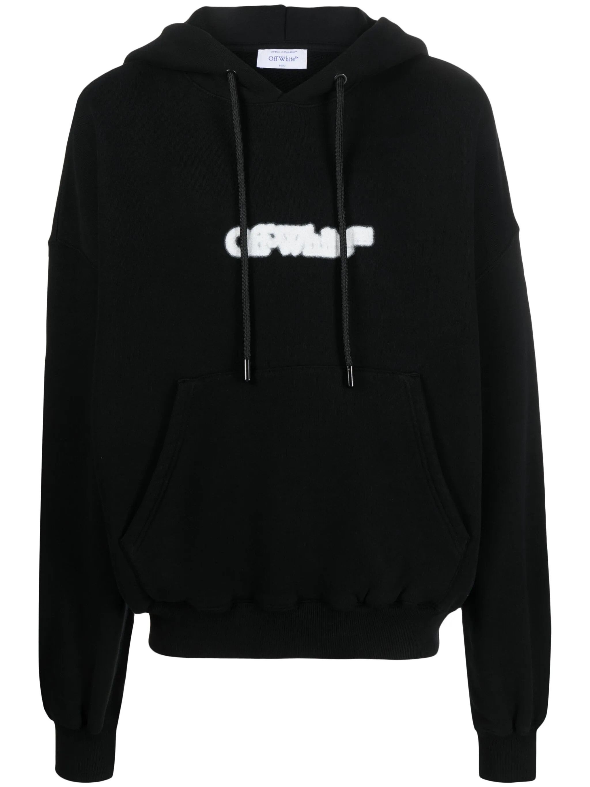 Off-White o1y0325 Logo Hoodie in Black Size US XXS / EU 40 - 1 Thumbnail