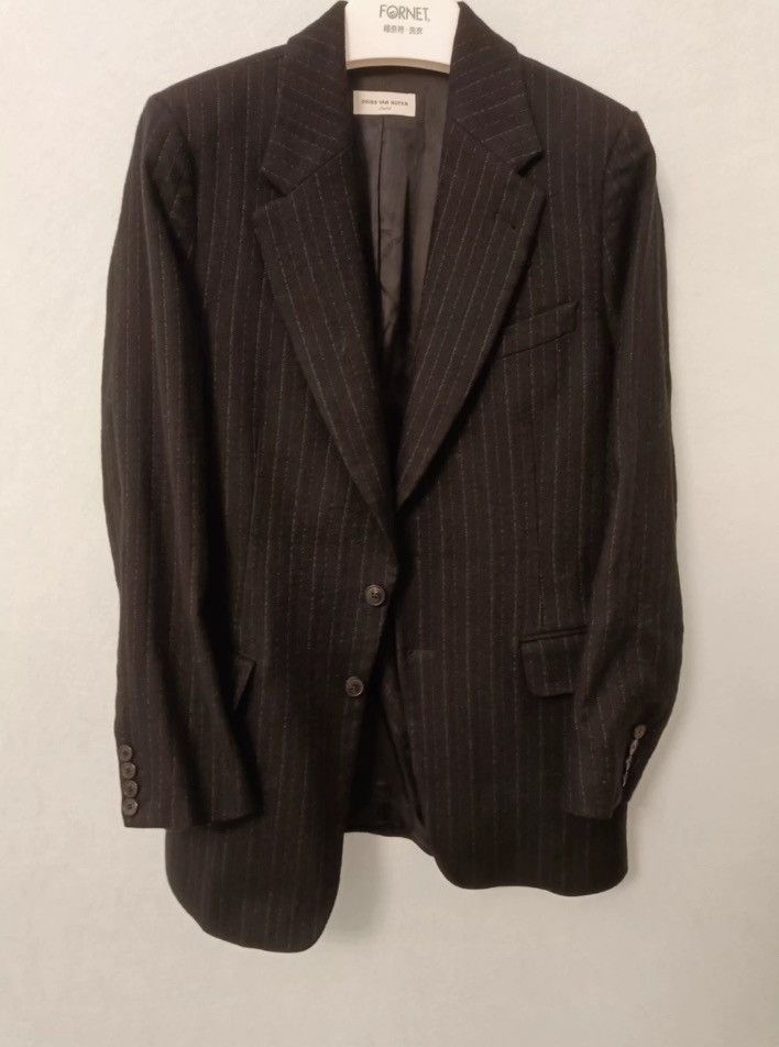 Dries Van Noten Dries van noten Striped white suit jacket 2412-Nextarrow Size 48R - 3 Thumbnail