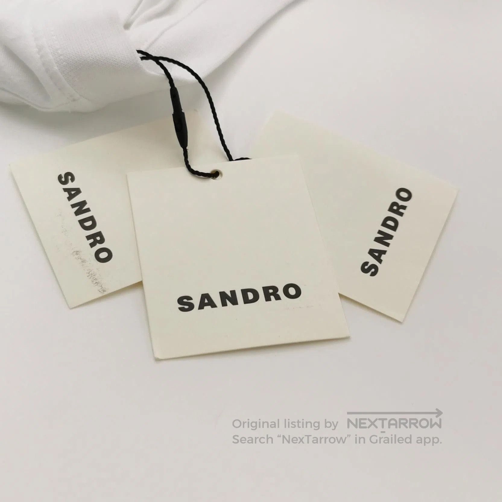 Sandro Sandro Cotton Logo Crew Neck T-Shirt XL. Size US XL / EU 56 / 4 - 1 Thumbnail
