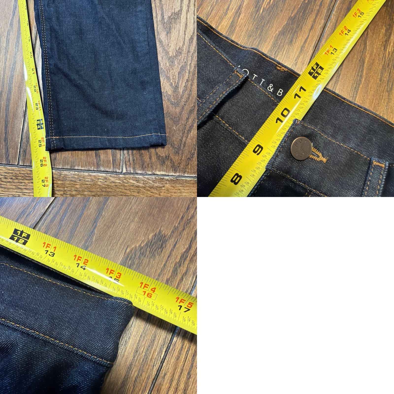 Mott & Bow Mott & Bow Jeans Mens 31x28 Slim Dark Blue Denim Stretch Skinny Straight 5-Pocket Logo City Preppy Mens Size US 31 - 9 Thumbnail