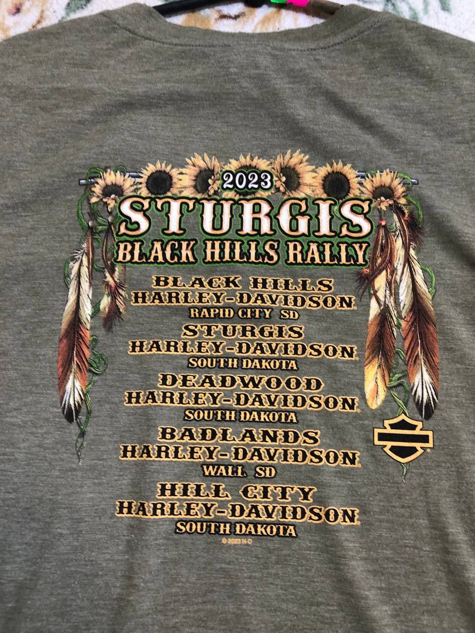 Harley Davidson Harley Davidson Shirt Womens Green Tee Biker Moto Size M / US 6-8 / IT 42-44 - 5 Thumbnail