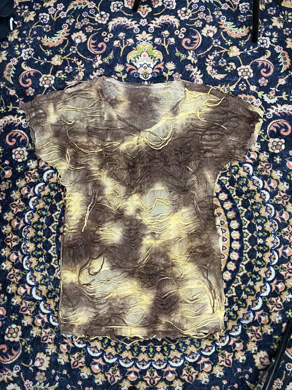 If Six Was Nine × Le Grande Bleu (L.G.B.) Gothic disteressed tee Size US S / EU 44-46 / 1 - 2 Thumbnail