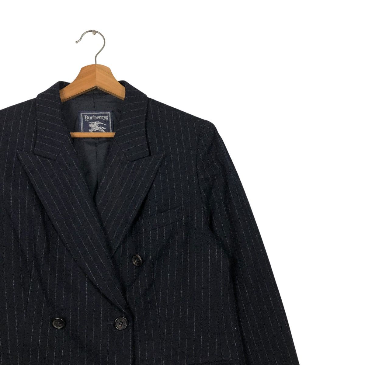 Burberry 🔥VINTAGE BURBERRYS COATS STRIPED DESIGN DOUBLE BREAST Size US M / EU 48-50 / 2 - 8 Thumbnail