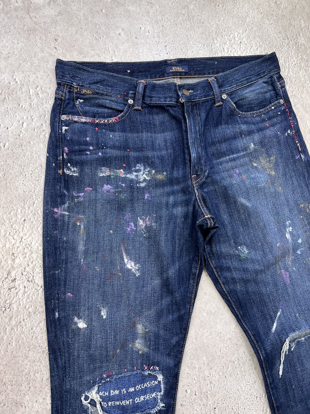 Denim & Supply Ralph Lauren × Polo Ralph Lauren × Vintage Vintage Denim & Supply RL Slim Distressed Denim Jeans 36×30 Size US 31 - 7 Thumbnail