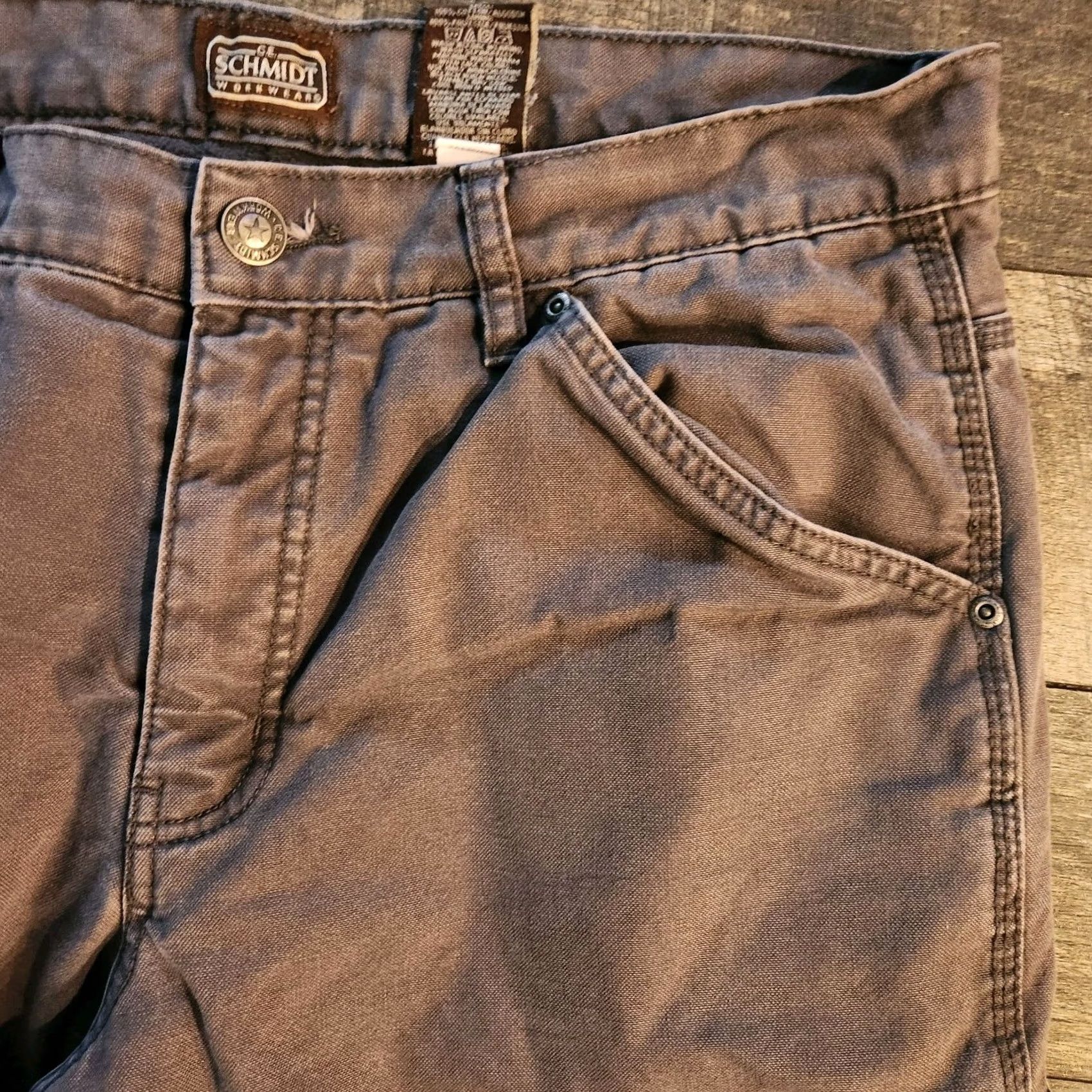 Vintage Schmidt Workwear Pants Mens 34x30 Fleece Lined Carpenter Gray Insulated Work Size US 34 / EU 50 - 4 Thumbnail