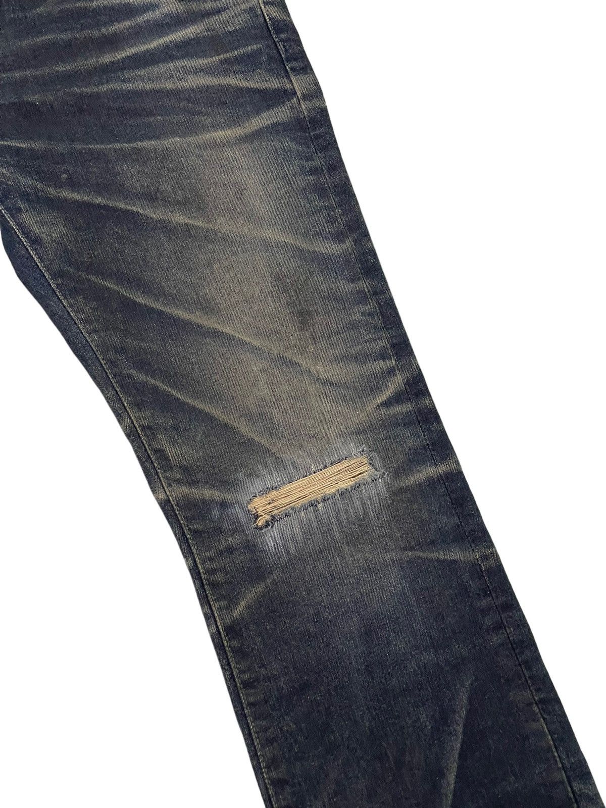Japanese Brand Flare Jeans Slim AVH Distress Stretch Boot Cut 6🟦4 Size US 30 / EU 46 - 7 Thumbnail