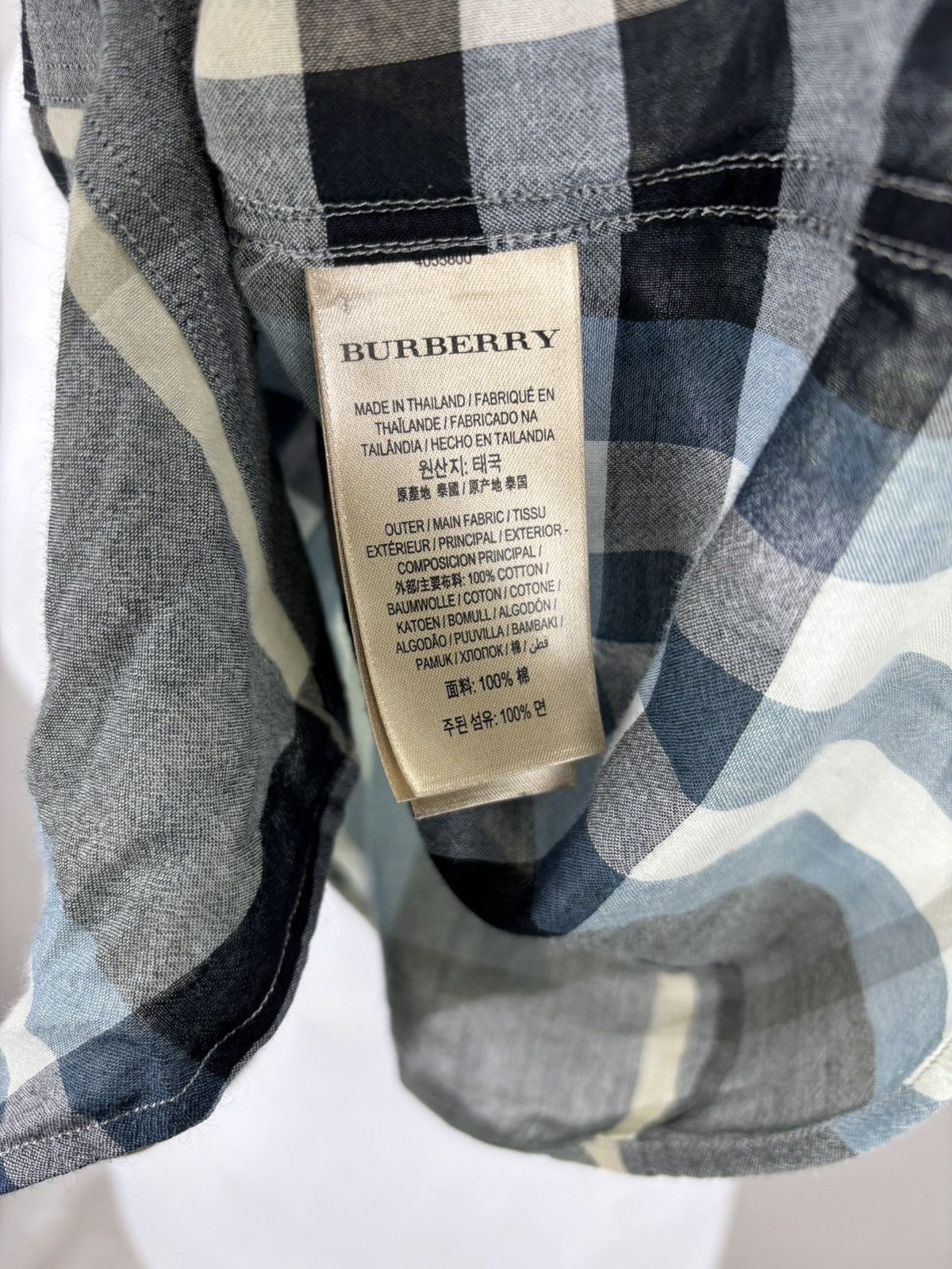 Burberry Womens shirt plaid Burberry London Size S Color Blue Size S / US 4 / IT 40 - 12 Thumbnail