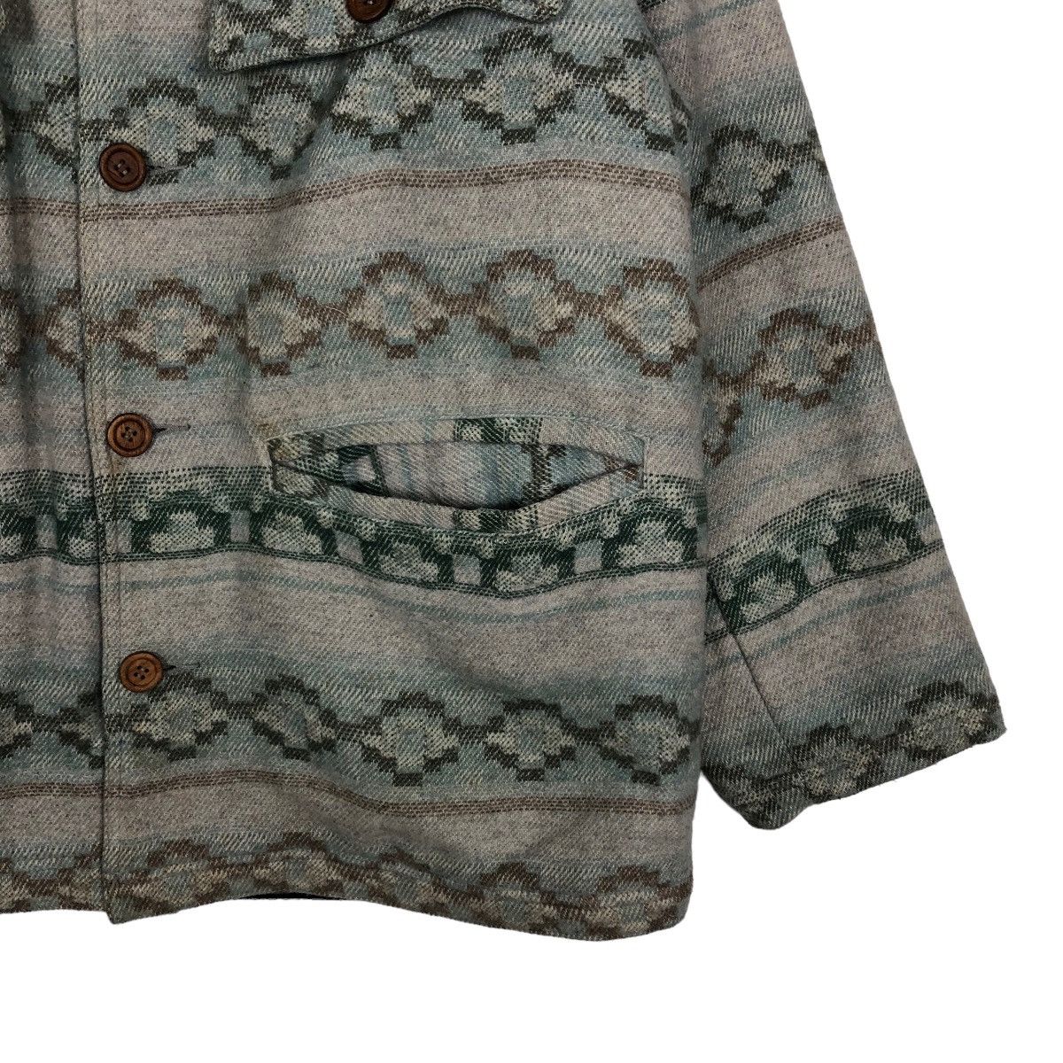 Japanese Brand 🔥90’s Navajo Aztec Wool Chore Jacket Herald Tribune America Size US M / EU 48-50 / 2 - 5 Thumbnail
