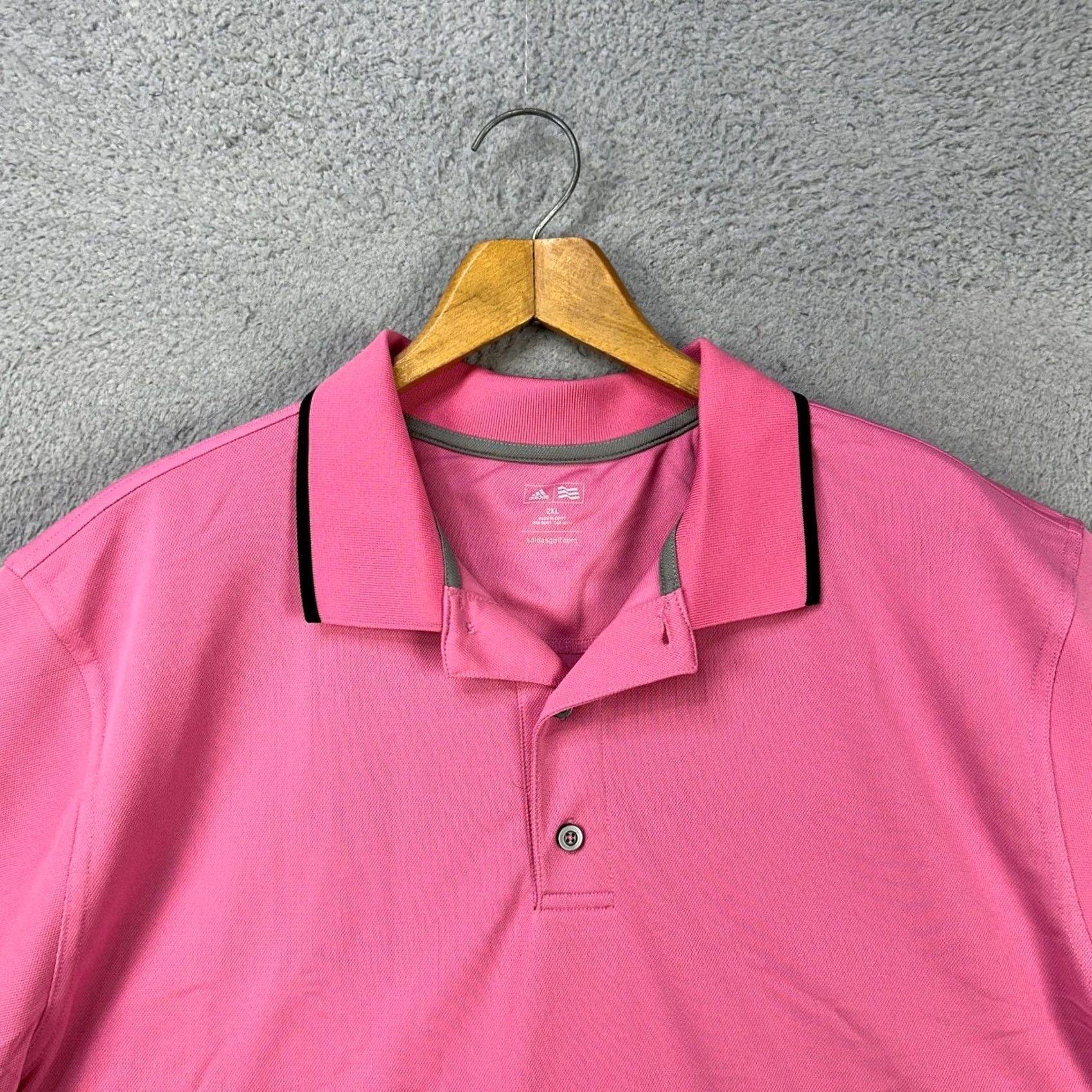Adidas Adidas Adult Mens Golf Polo Shirt 2XL Pink Performance Logo Rugby NEW Polo Shirt Men's Golf Pink 2XL Adidas Size US XXL / EU 58 / 5 - 6 Thumbnail