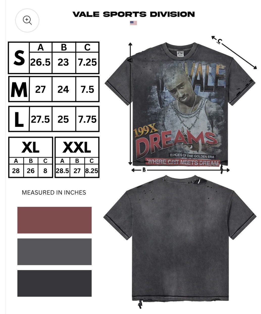 Vale Vale Makavale Tupac Tee Size US M / EU 48-50 / 2 - 3 Thumbnail