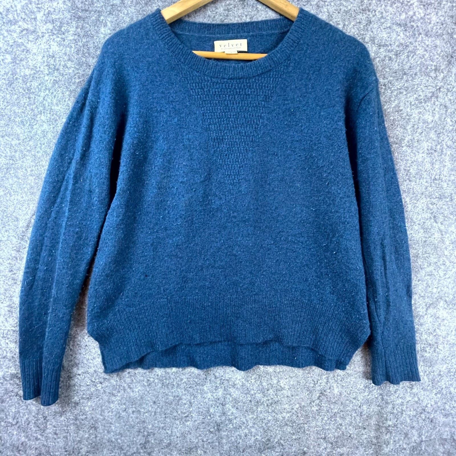 Velvet Velvet By Graham & Spencer Sweater Women Small Blue Cashmere Size S / US 4 / IT 40 - 1 Thumbnail