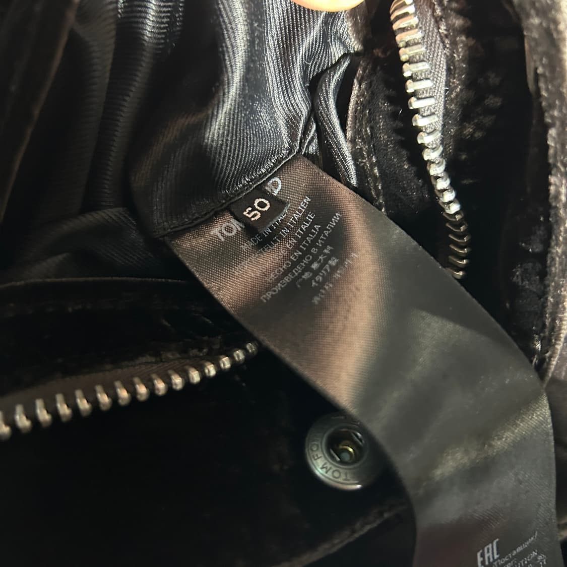 Tom Ford Tom Ford Leather Trimmed Croc-Effect Velvet Jacket Size US M / EU 48-50 / 2 - 7 Thumbnail