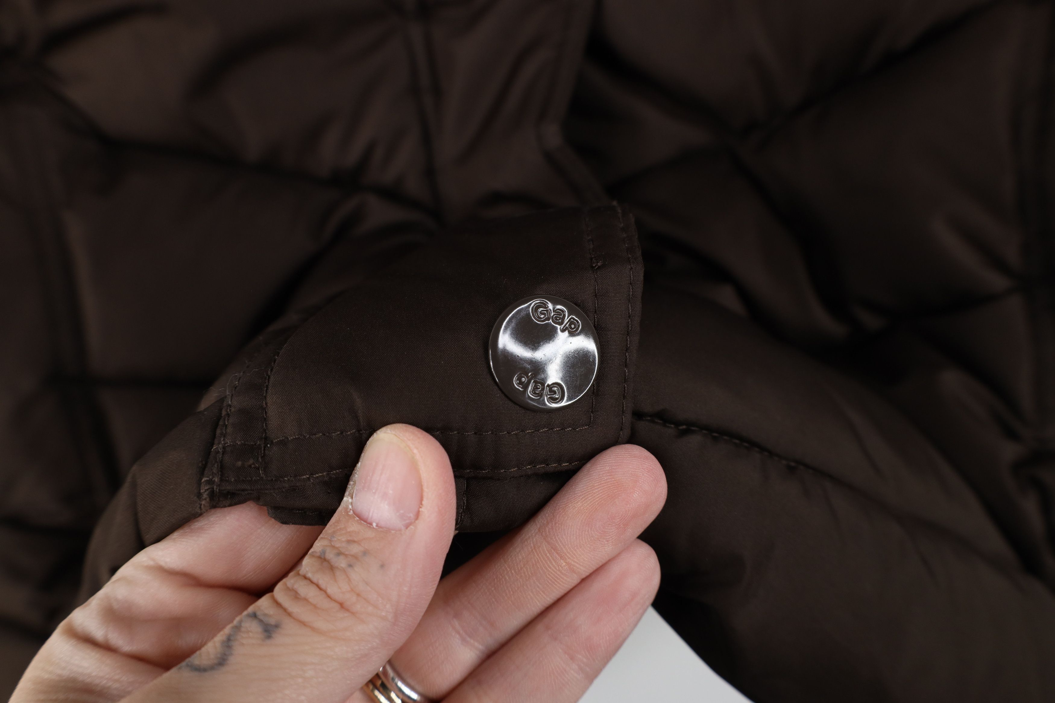 Gap Vintage Y2K Gap Babydoll Full Zip Puffer Vest Jacket Brown Size M / US 6-8 / IT 42-44 - 4 Thumbnail