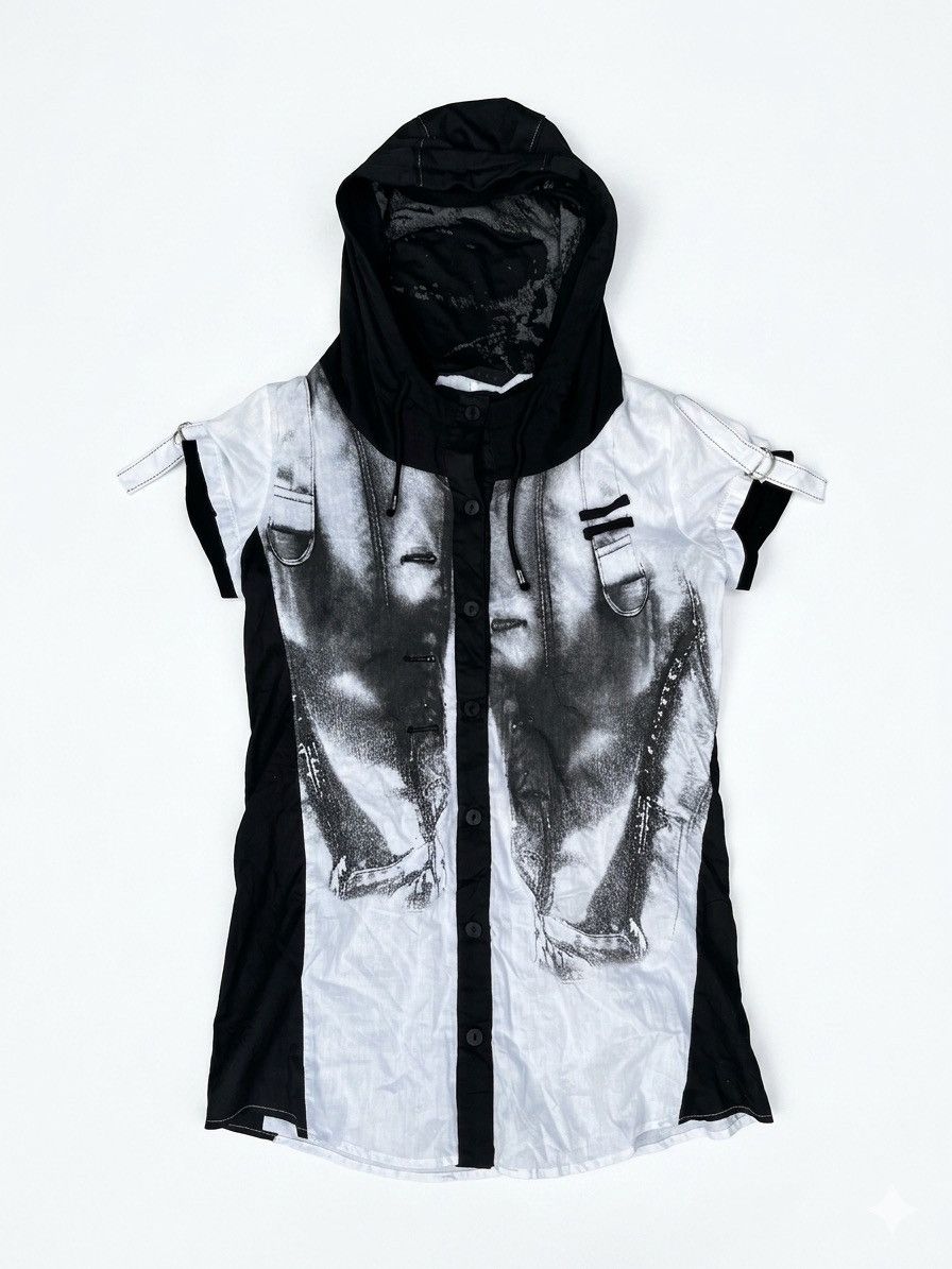 Japanese Brand Vkei goth style sleeveless shirt hood print art Size US M / EU 48-50 / 2 - 1 Thumbnail