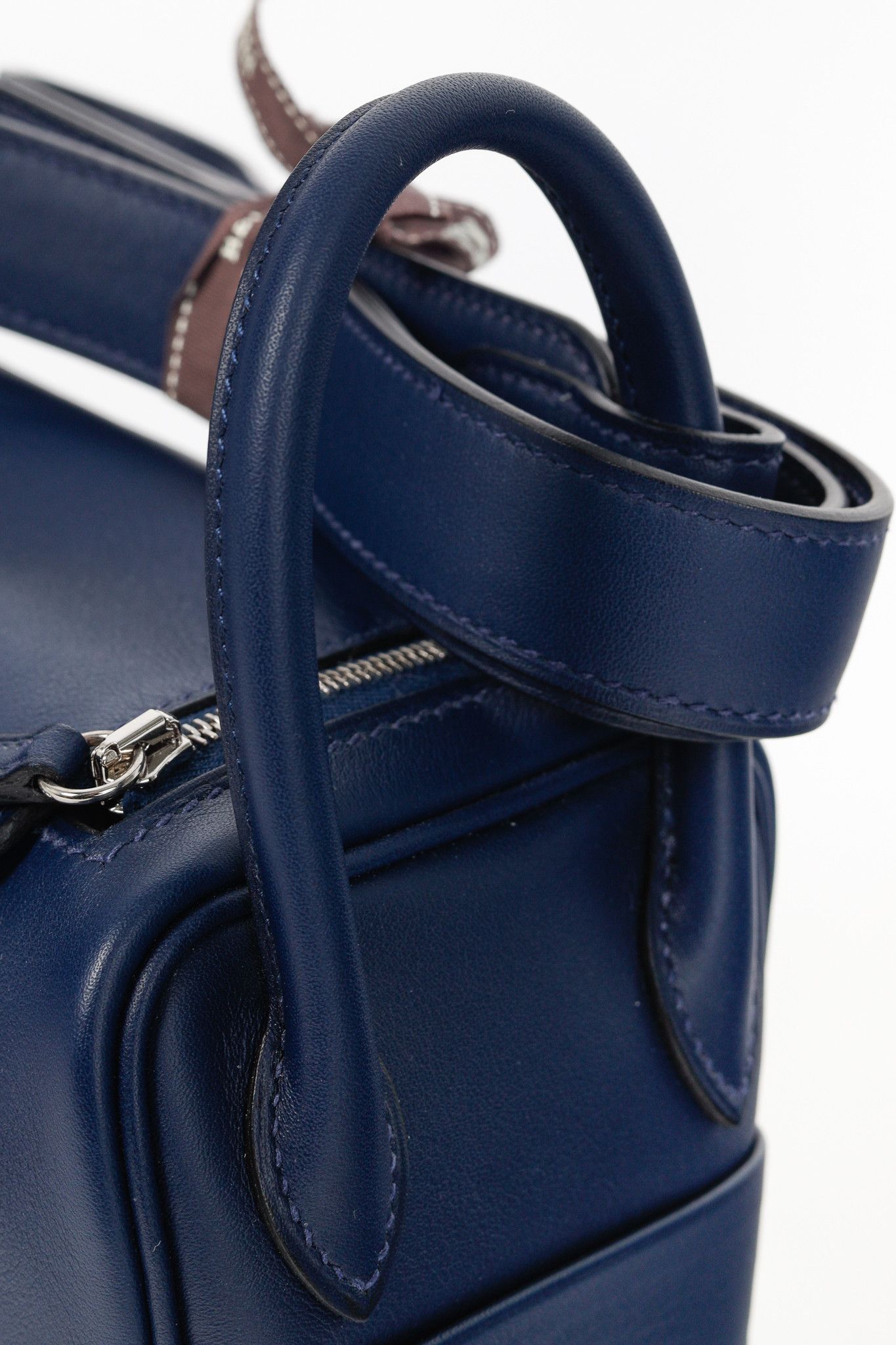 Hermes Hermes Lindy II Mini Verso Bleu Navy Swift Shoulder Bag Size ONE SIZE - 8 Thumbnail