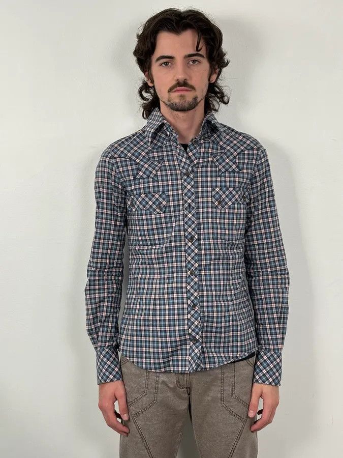 Dolce & Gabbana AW2011 Dolce & Gabbana Blue Plaid Cotton Western Shirt Size US S / EU 44-46 / 1 - 2 Thumbnail