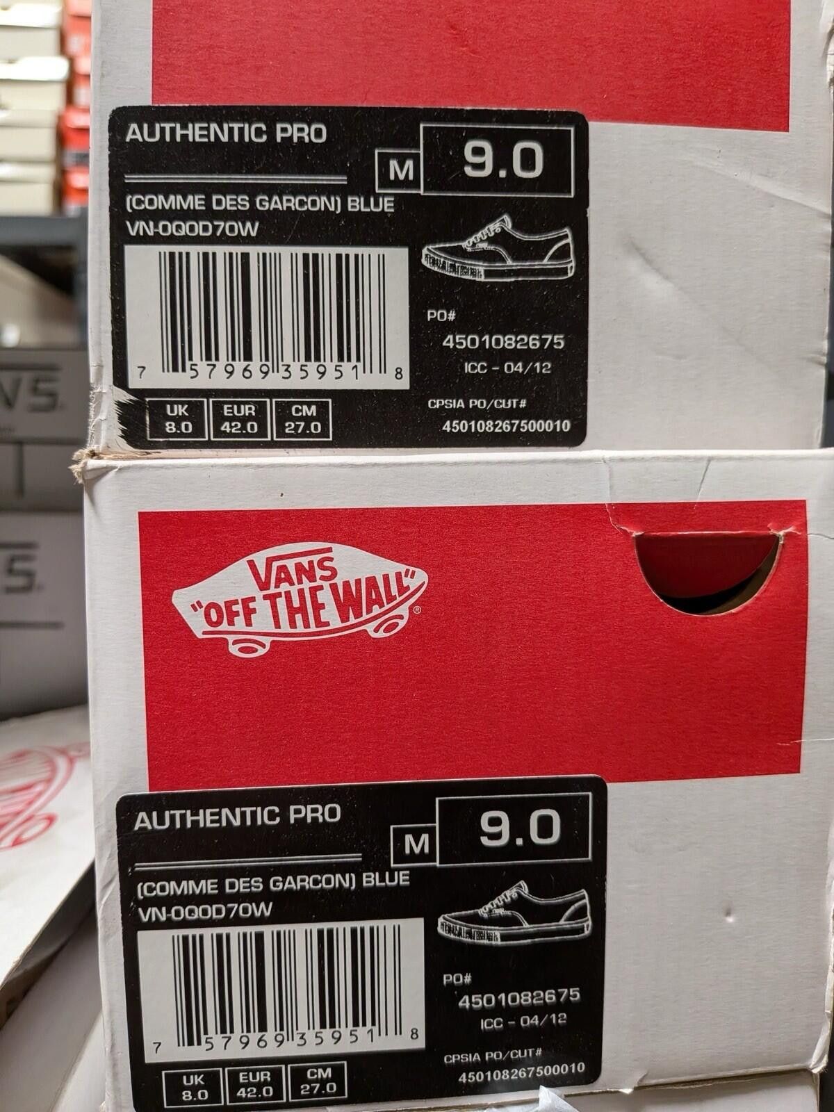 Vans Vans Supreme Comme Des Garcon Authentic Pro Blue US9 Size US 9 / EU 42 - 7 Thumbnail