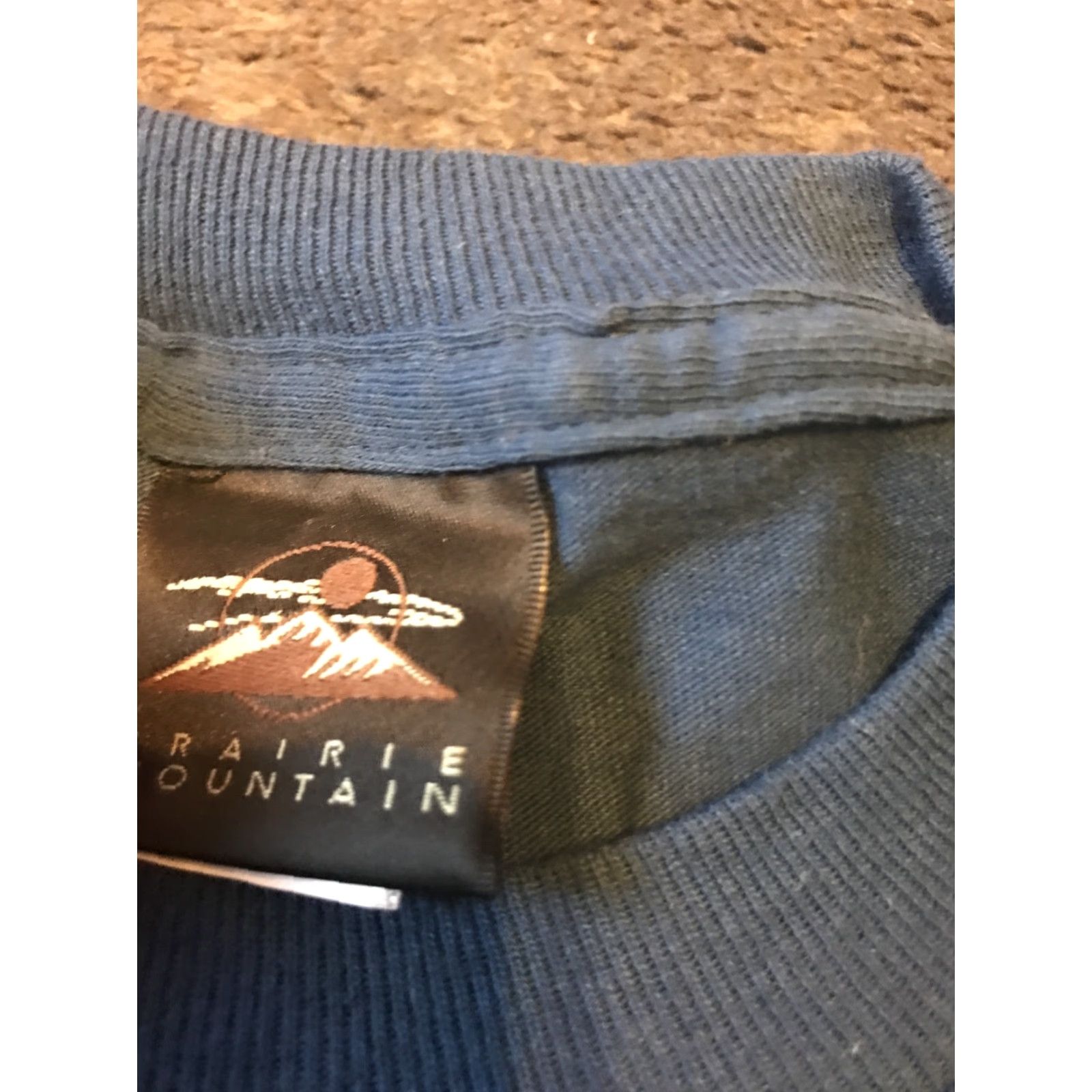 Vintage Prairie Mountain T-Shirt L Blue USA Cotton Yellowstone Mens Size US L / EU 52-54 / 3 - 5 Thumbnail