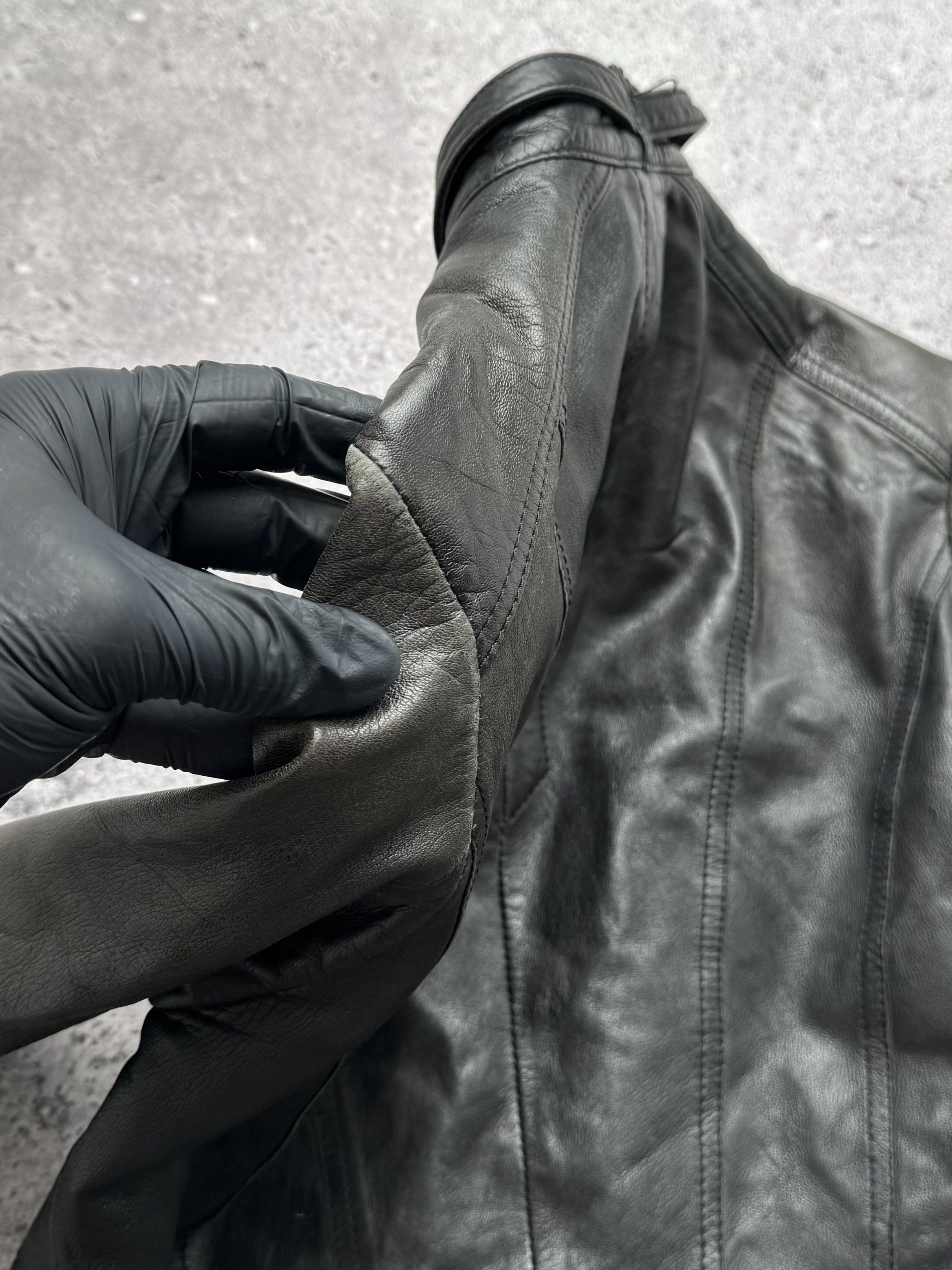Vintage Vintage Faded Leather Cropped Jacket C5(V405)(E8) Size XS / US 0-2 / IT 36-38 - 14 Thumbnail