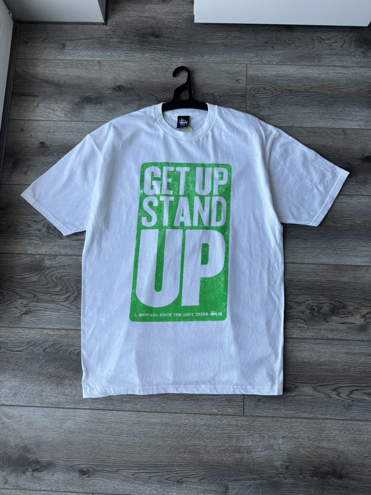 Stussy Stussy Get Up Stand Up Men's White T-shirt Size US L / EU 52-54 / 3 - 1 Thumbnail