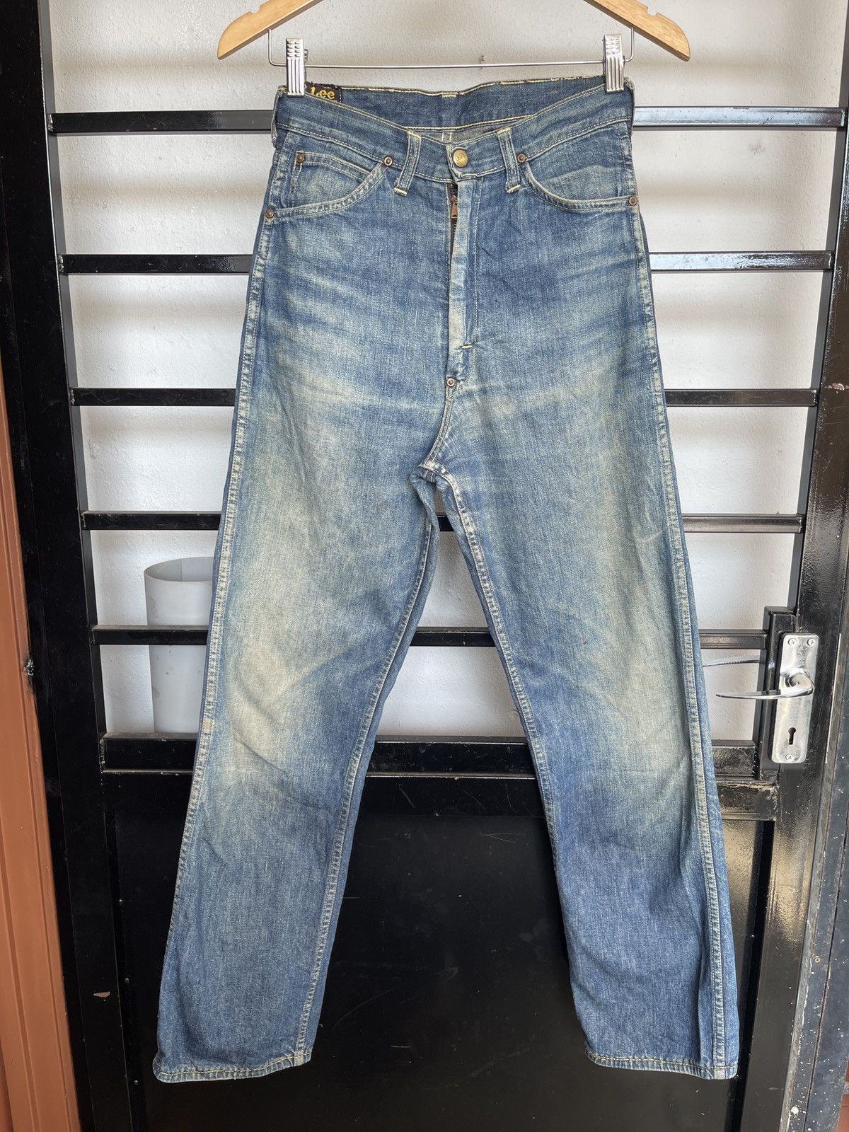 image of Vintage Lee Riders Sanforized Denim in Blue, Men's (Size 27)