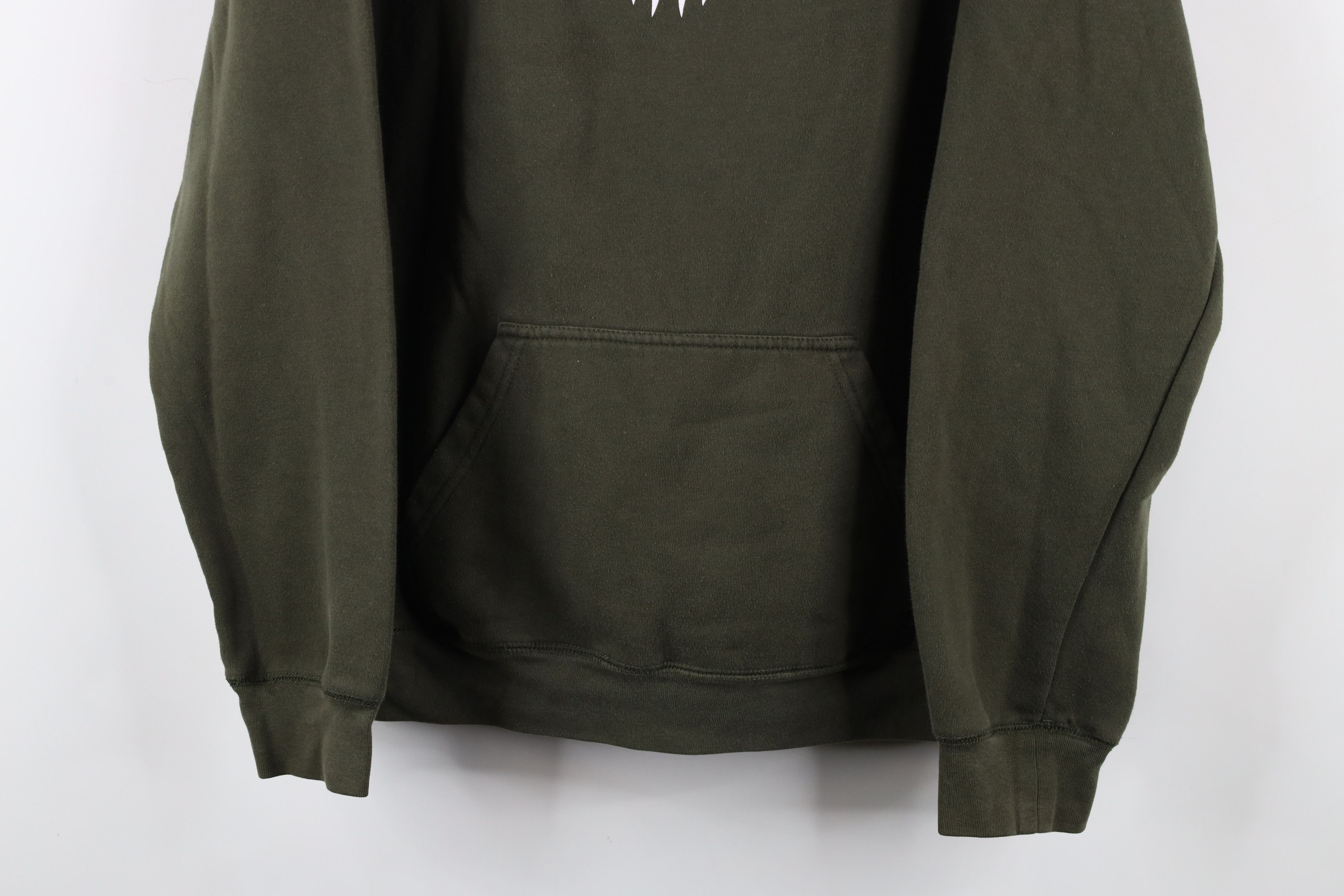 Vintage Vintage 90s Y2K Streetwear Skeleton Tribal Hoodie Green Size US L / EU 52-54 / 3 - 3 Thumbnail