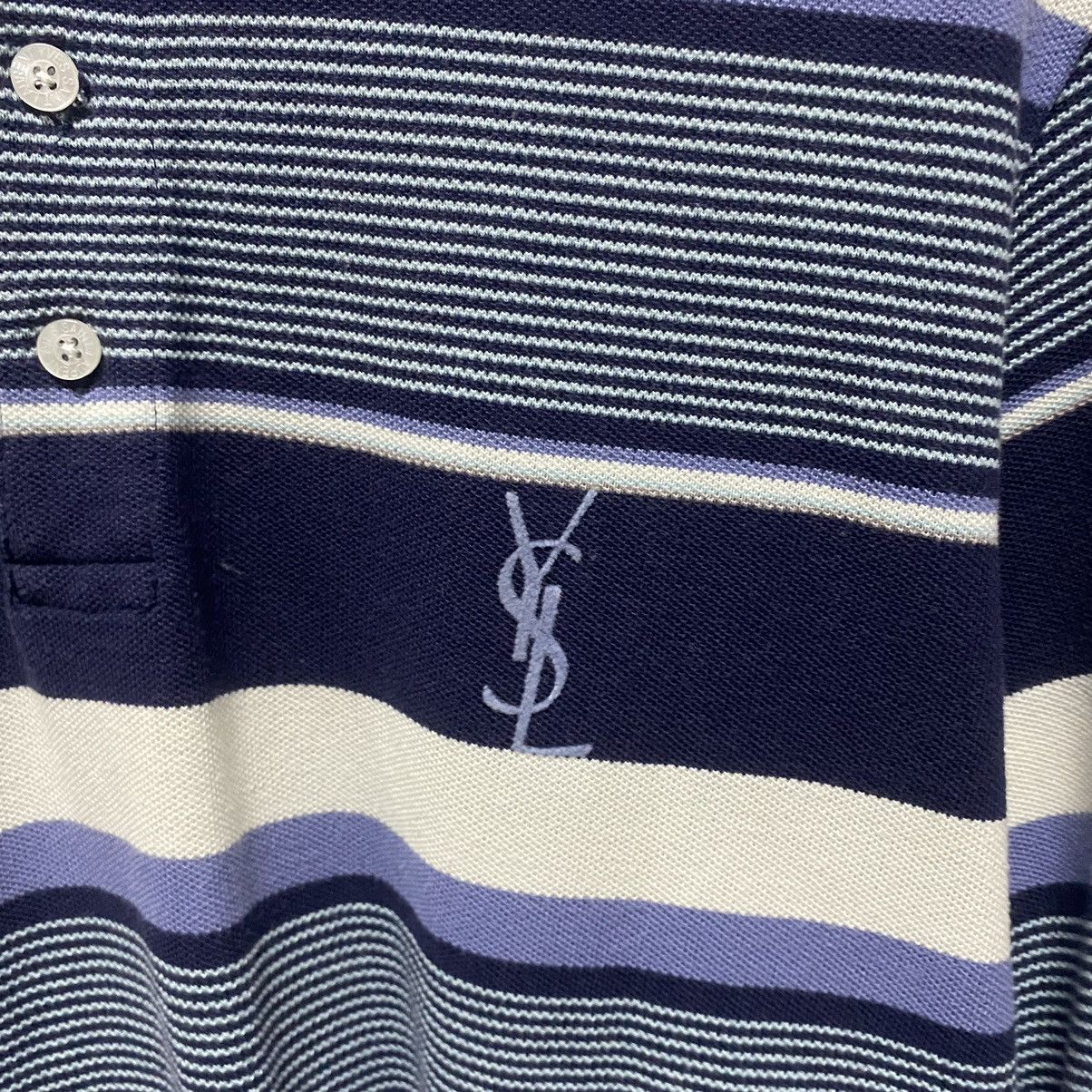 Yves Saint Laurent Vintage Yves Saint Lauren Striped Polo Shirt Size US XL / EU 56 / 4 - 4 Thumbnail