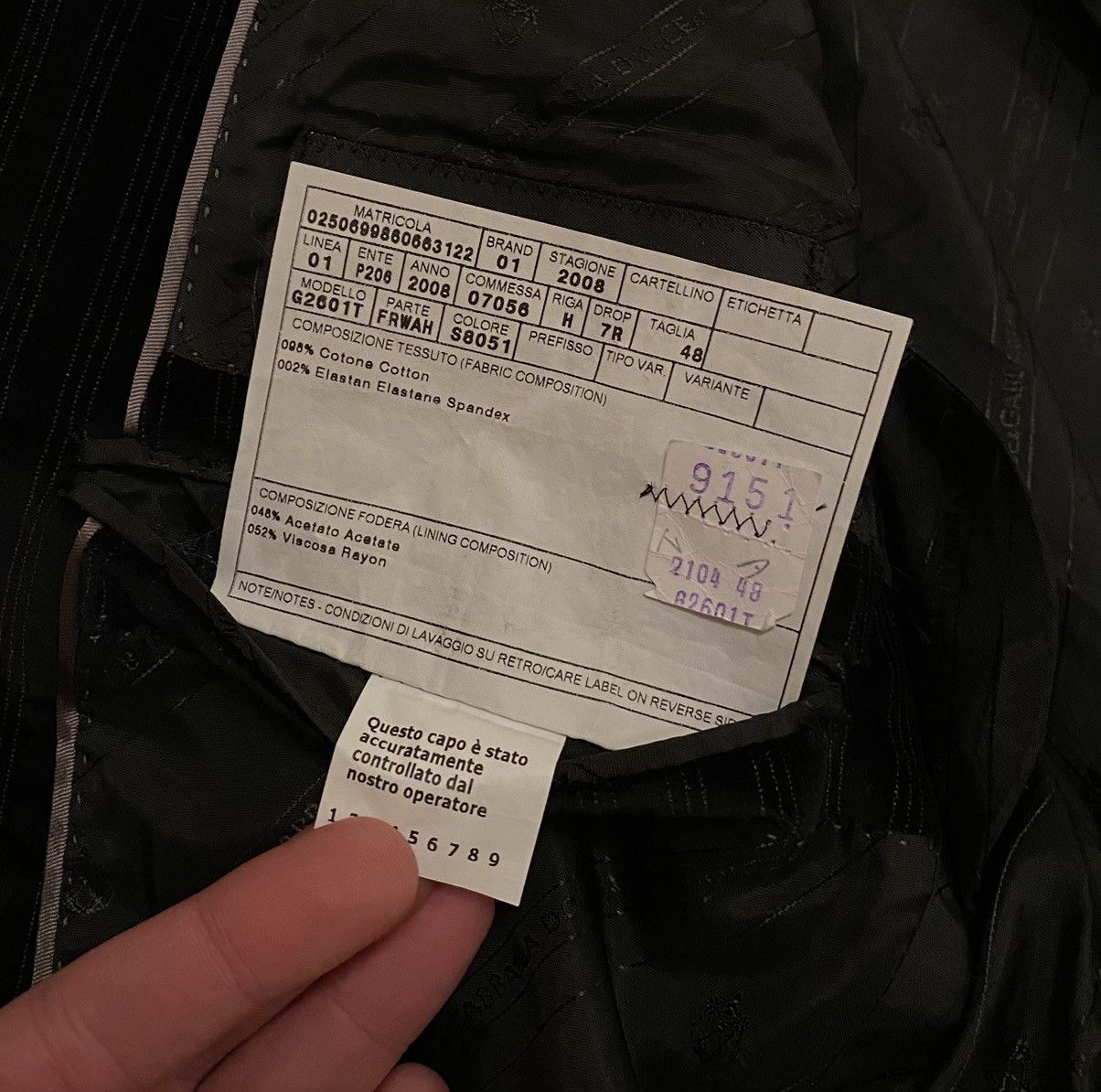 Designer Dolce & Gabbana Velour Striped Blazer x Vintage x Luxury Size 48S - 7 Thumbnail