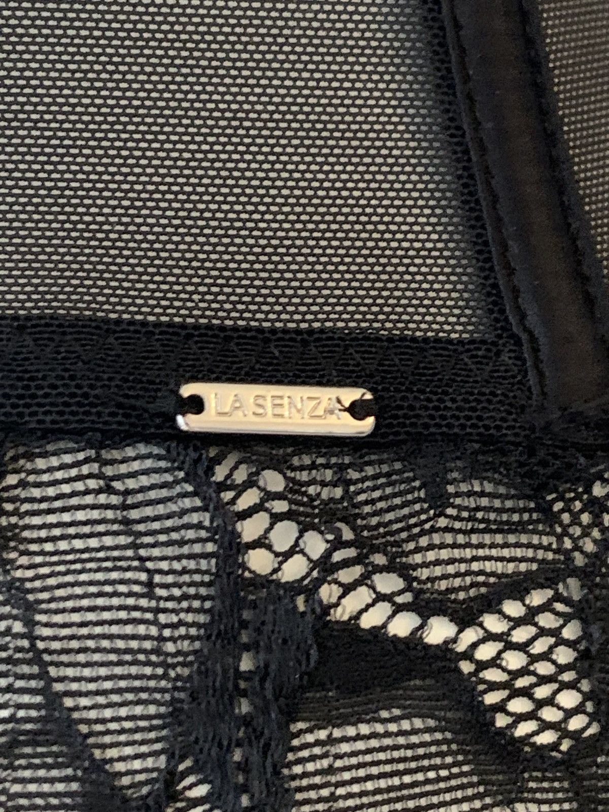 Vintage Vintage 2000s Y2K La Senza Black Mesh Corset Lace S/M Size M / US 6-8 / IT 42-44 - 10 Thumbnail