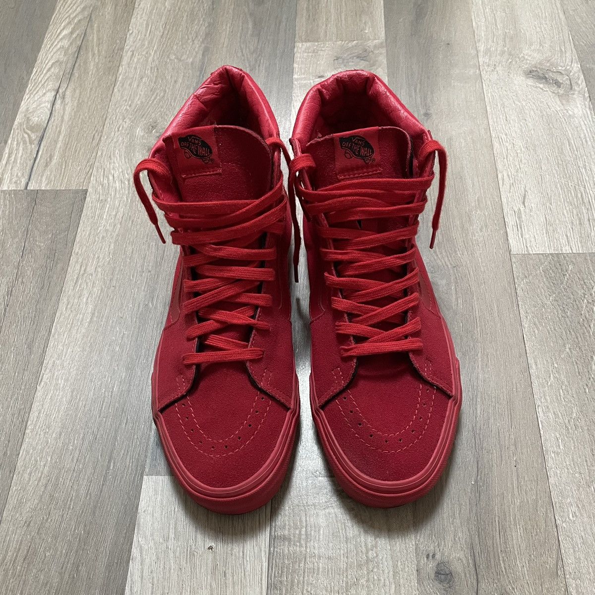 Vans Rare! Vans Sk8-Hi “Mono Red” 2016 Size US 10.5 / EU 43-44 - 2 Thumbnail